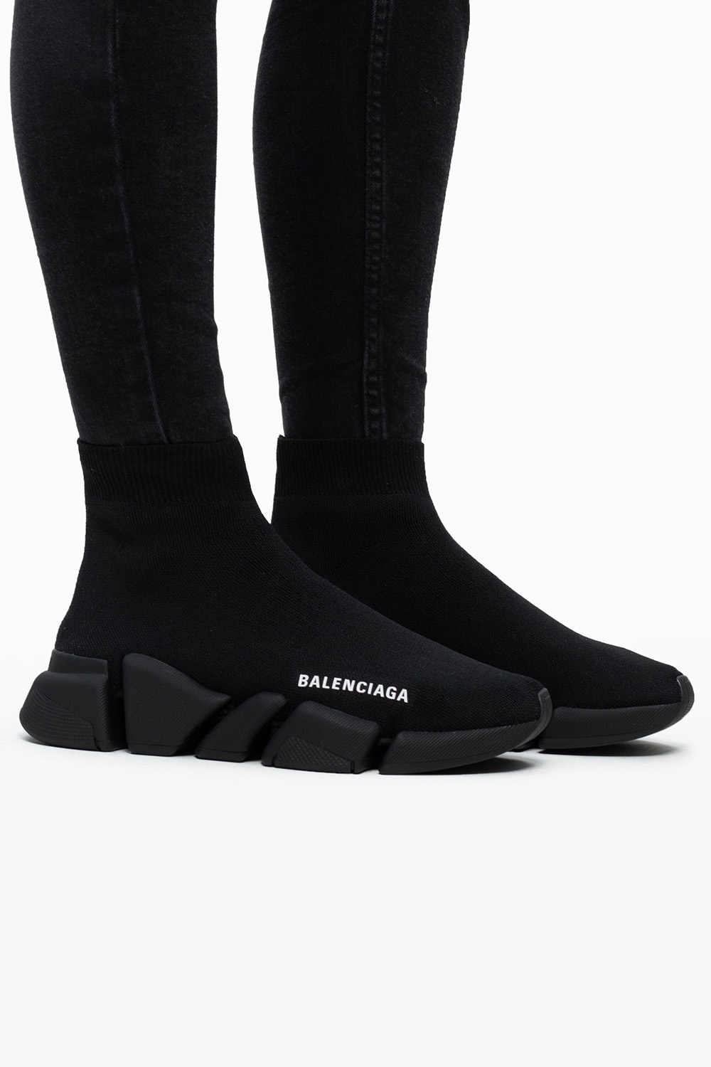 All black clearance balenciaga sock sneakers